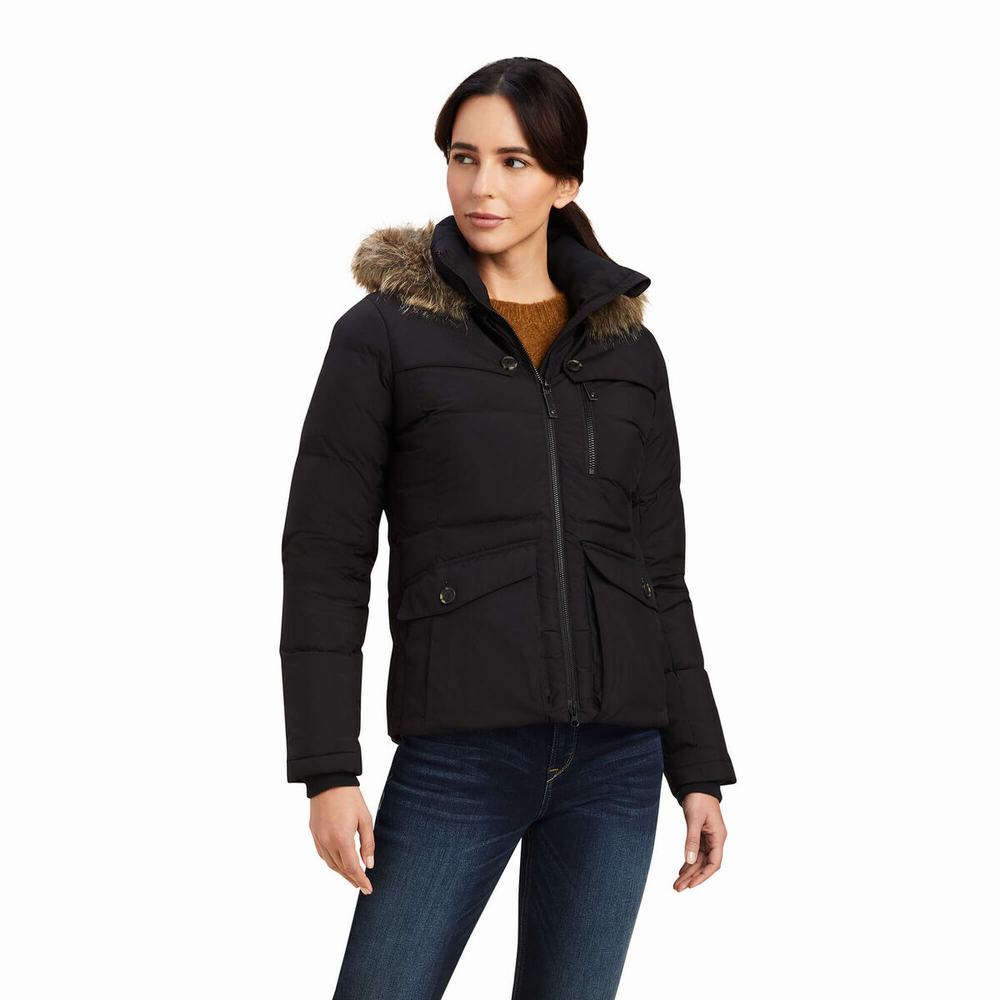 Black Women\'s Ariat Clairborne Jackets | 5783-QPNBK