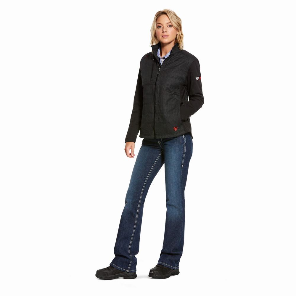 Black Women's Ariat FR Cloud 9 Insulated Jackets | 2359-CRKYX