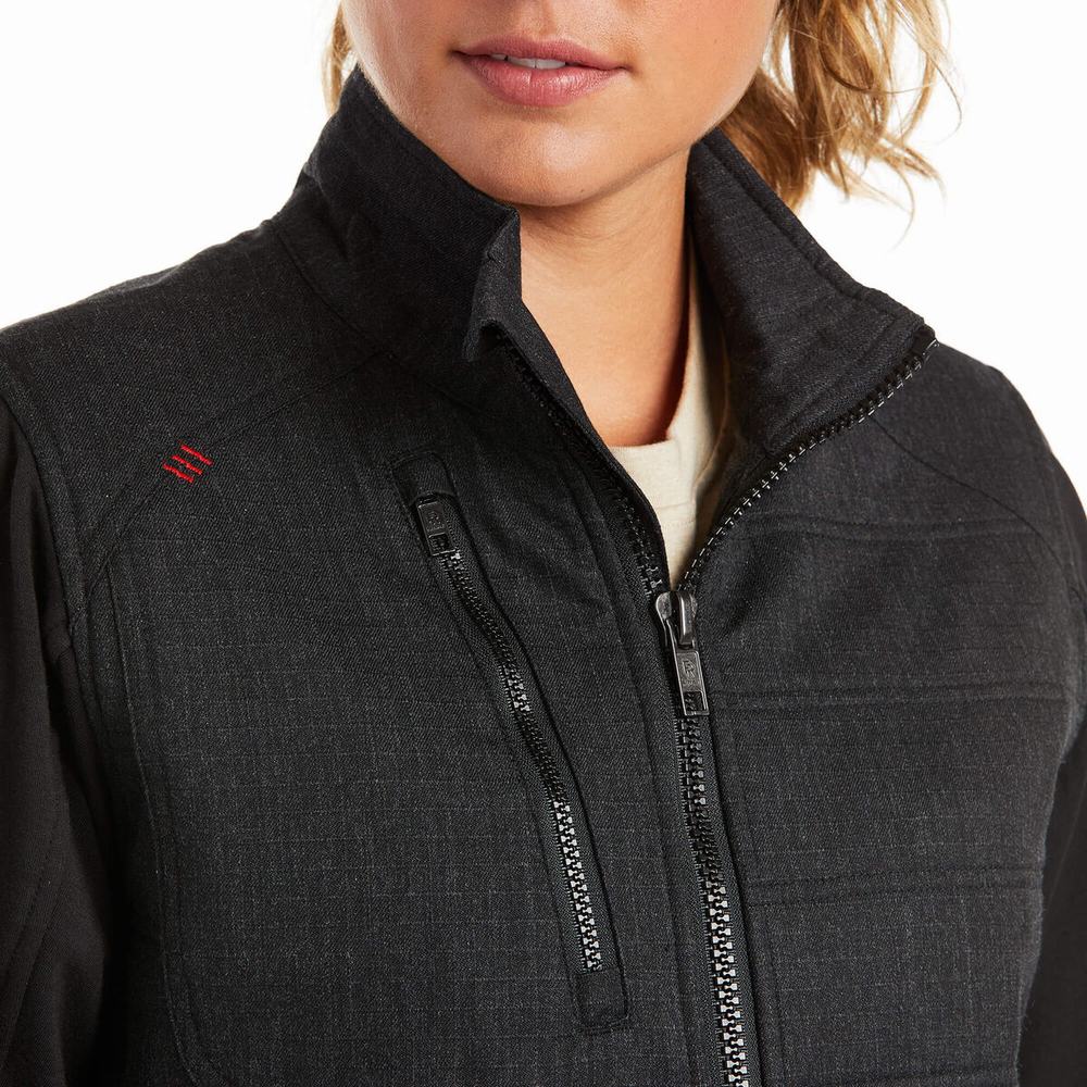 Black Women's Ariat FR Cloud 9 Insulated Jackets | 2359-CRKYX