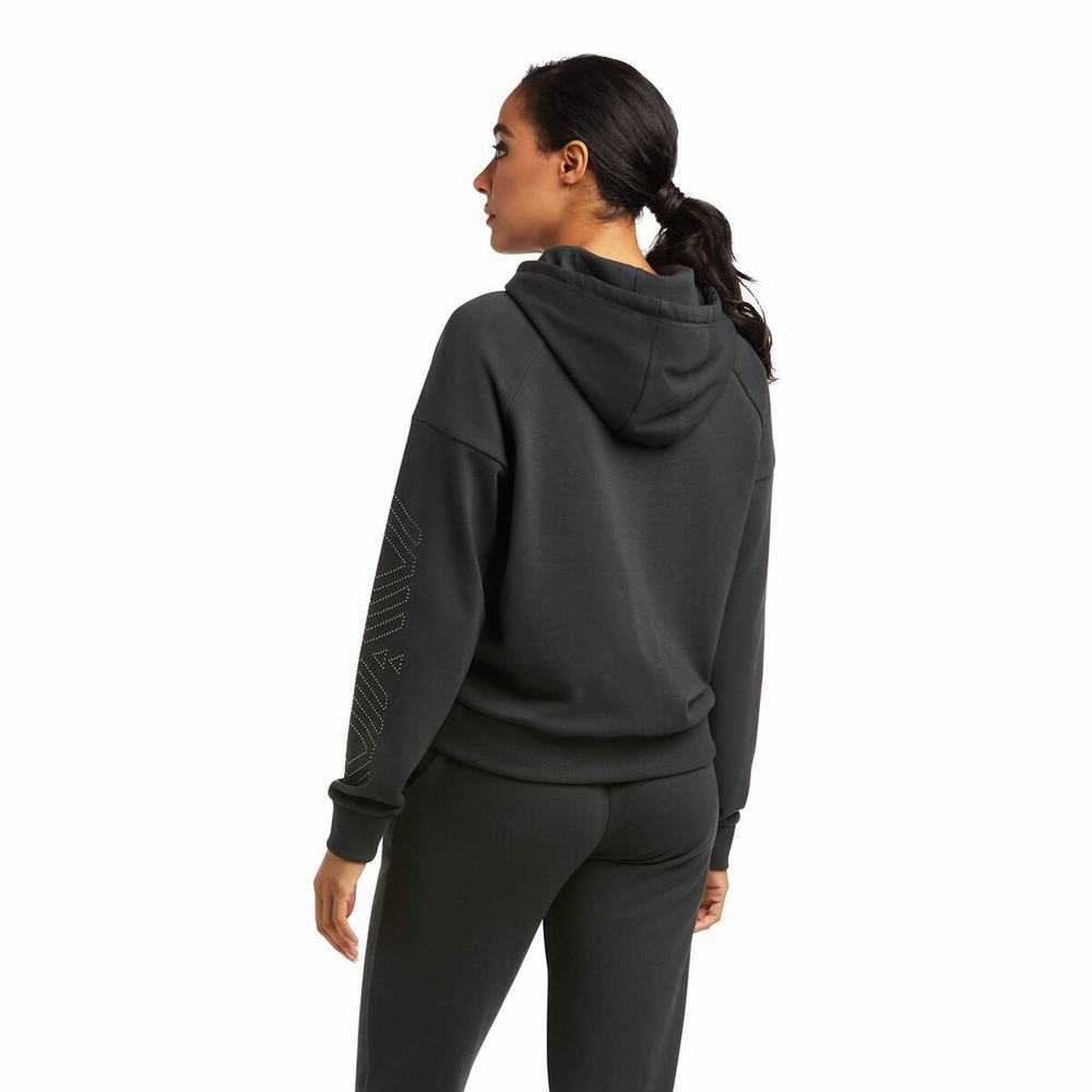 Black Women's Ariat Hoedown Hoodies | 0681-XBNET