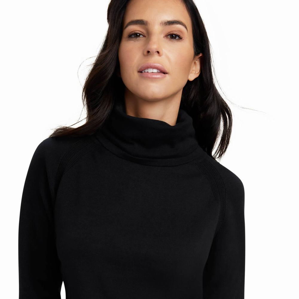 Black Women's Ariat Lexi Sweaters | 0837-KHASD