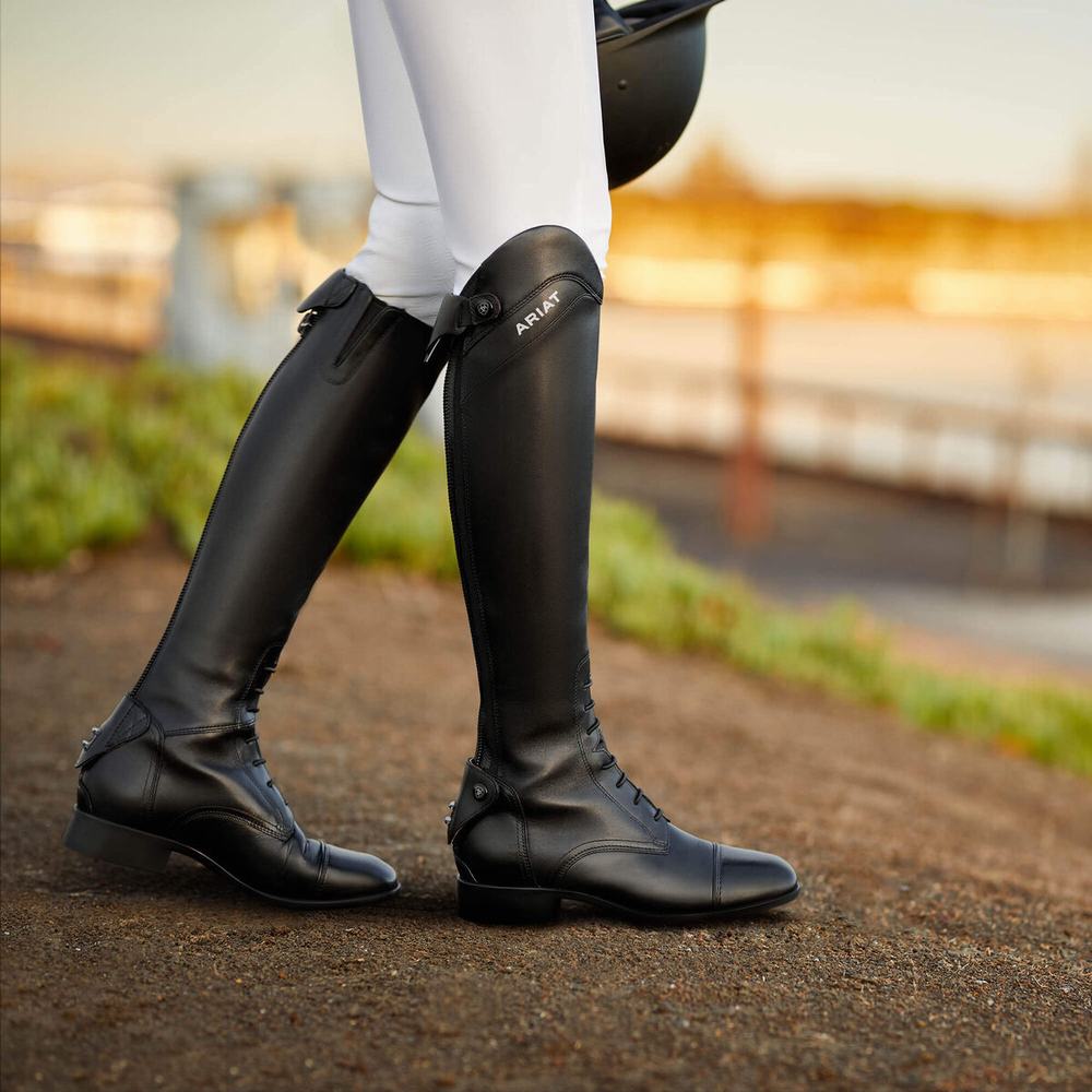 Black Women's Ariat Palisade Tall Riding English Riding Boots | 2716-FZONT