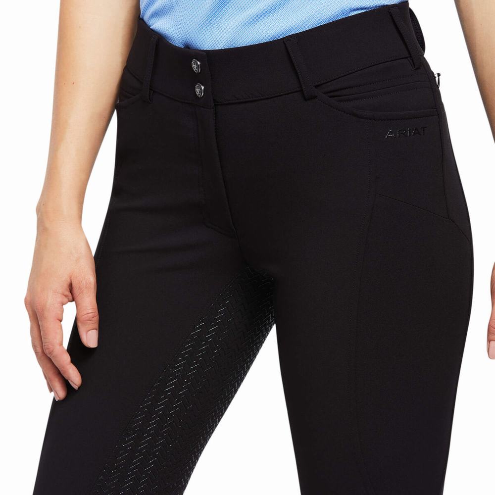 Black Women's Ariat Prelude Full Seat Breech Pants | 1586-CXQIA