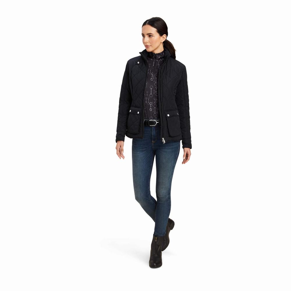 Black Women's Ariat Province Jackets | 8630-PQEUY