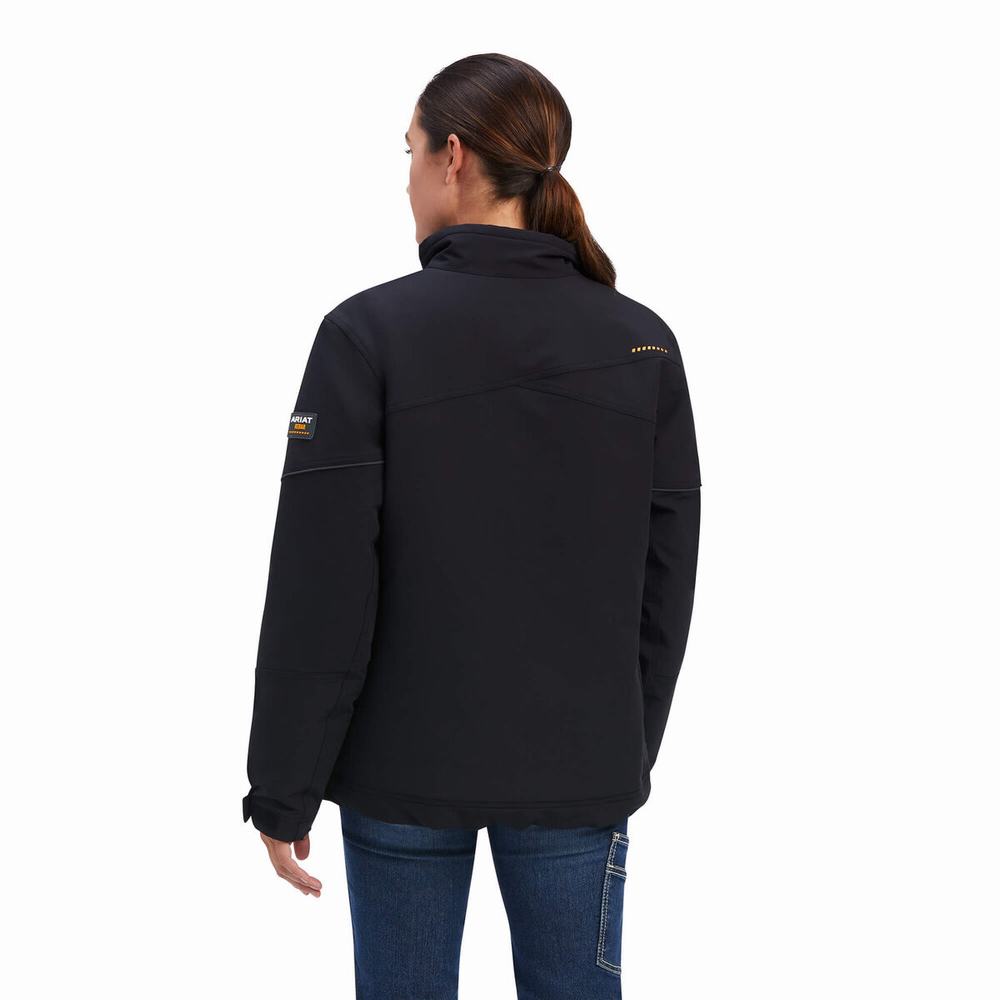 Black Women's Ariat Rebar Dri-Tek DuraStretch Insulated Jackets | 2364-IDSFG