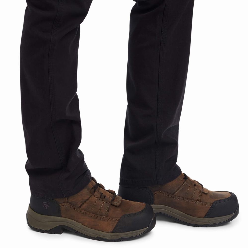 Black Women's Ariat Rebar DuraStretch Made Tough Leg Pants | 8149-MTWZG