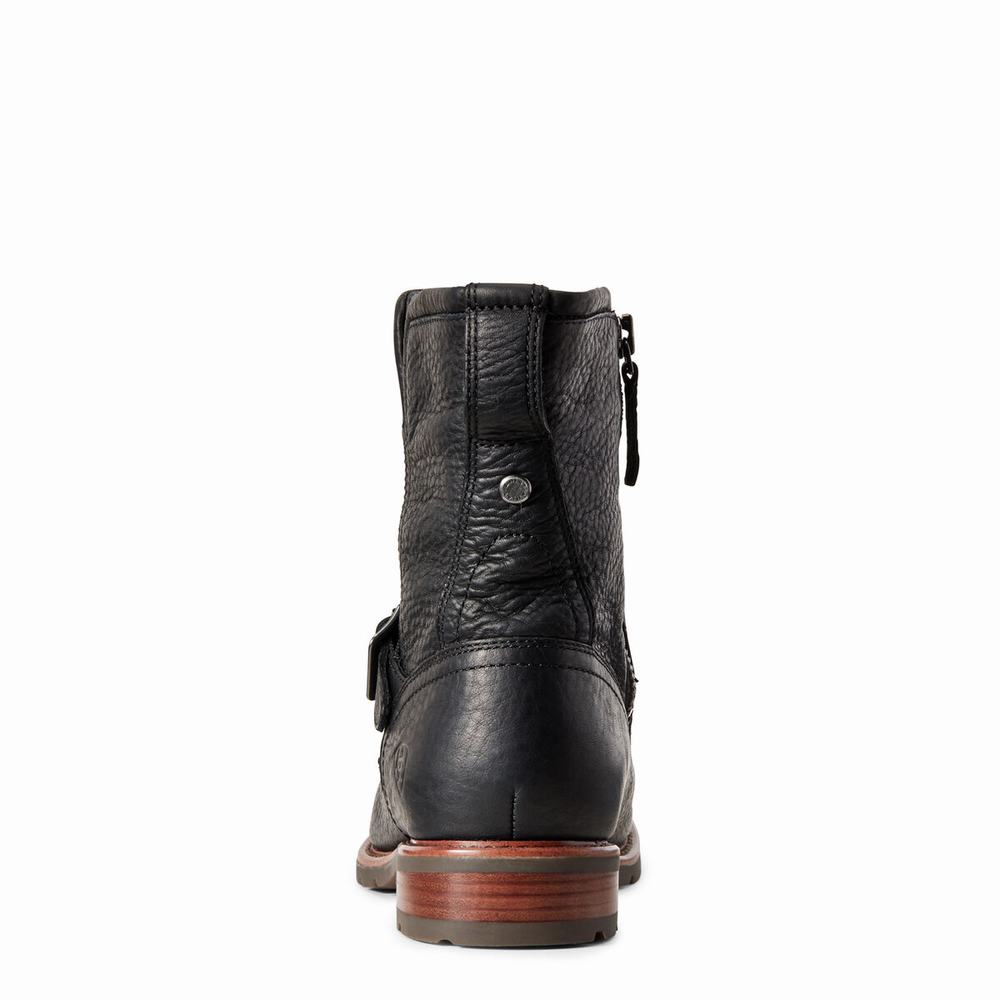 Black Women's Ariat Savannah Waterproof Booties | 5230-FNMRT