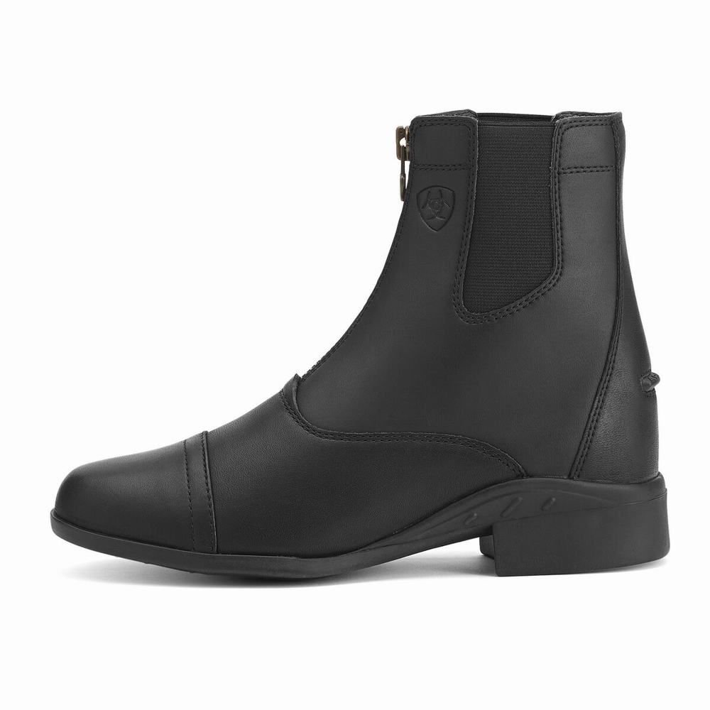 Black Women's Ariat Scout Zip Paddock English Riding Boots | 4106-MJUKD