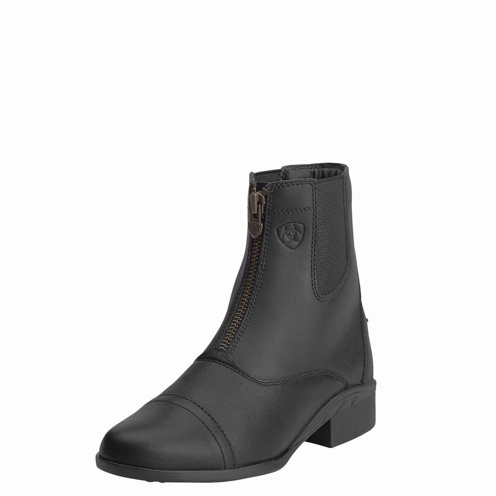 Black Women\'s Ariat Scout Zip Paddock English Riding Boots | 4106-MJUKD