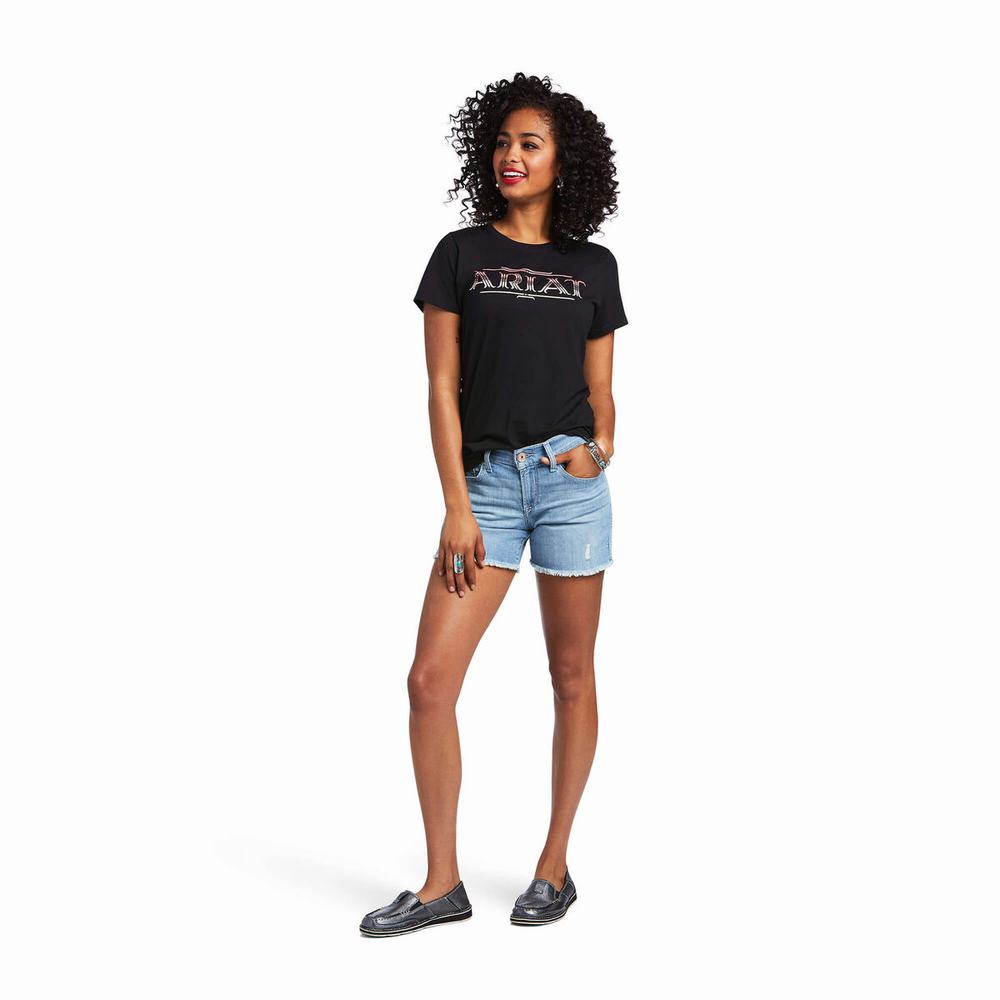 Black Women's Ariat Serape Style Tops | 6875-PWUZE