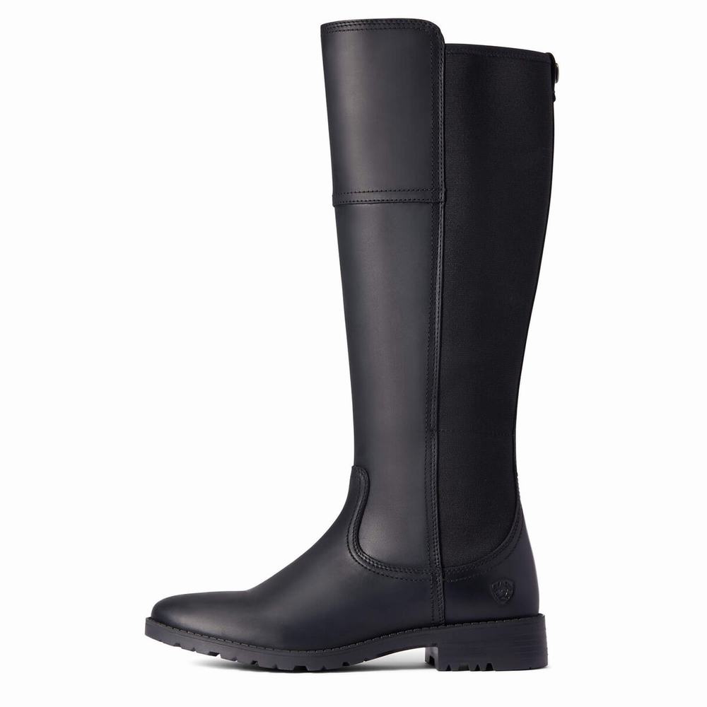 Black Women's Ariat Sutton II Waterproof Dress Boots | 6781-KCXRI