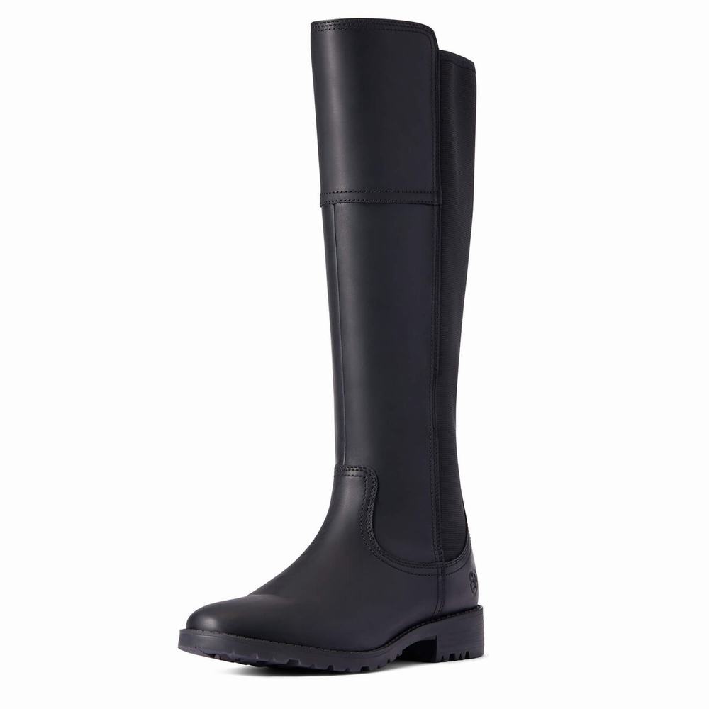 Black Women\'s Ariat Sutton II Waterproof Dress Boots | 6781-KCXRI