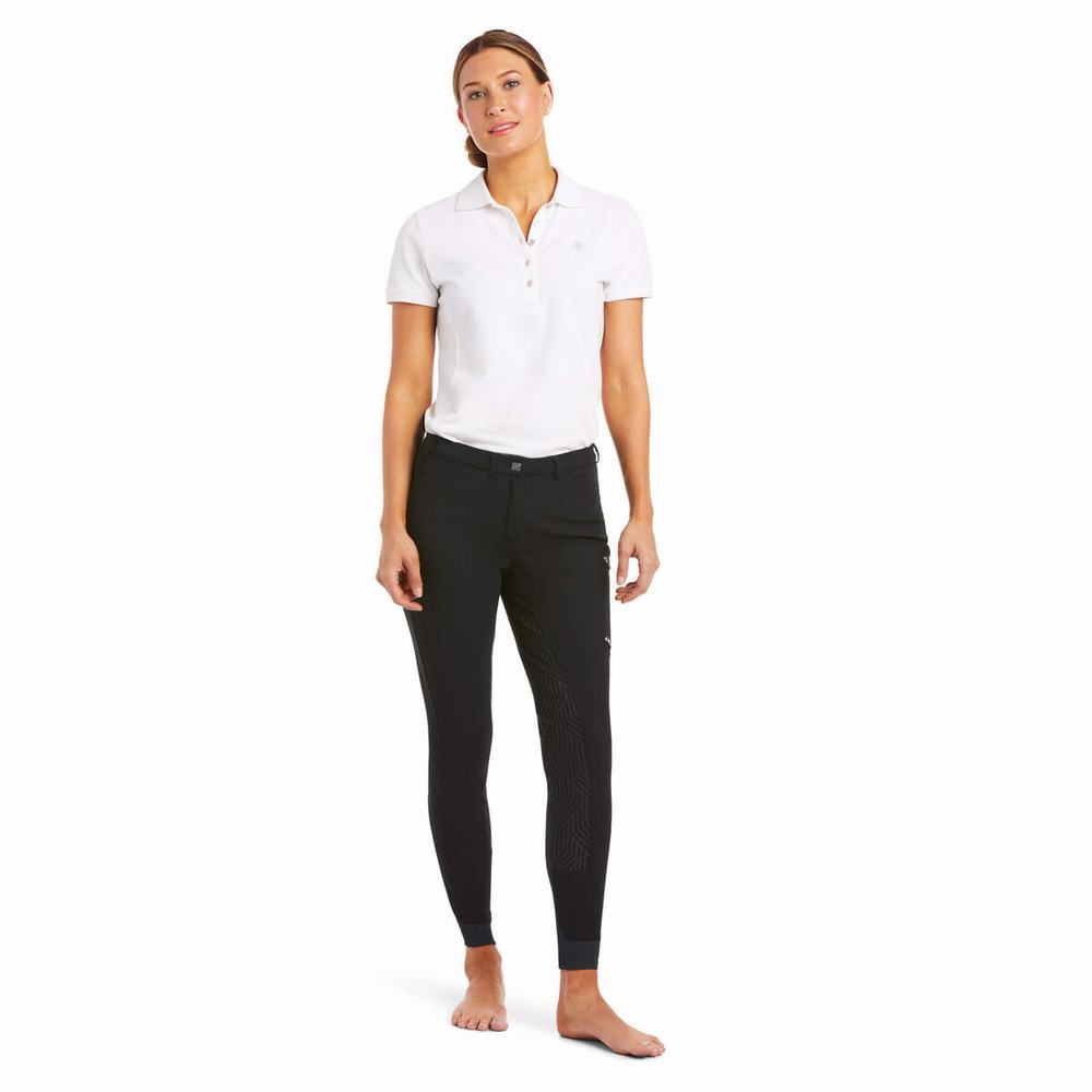 Black Women's Ariat Triton Grip Full Seat Breech Pants | 9835-HGNYO