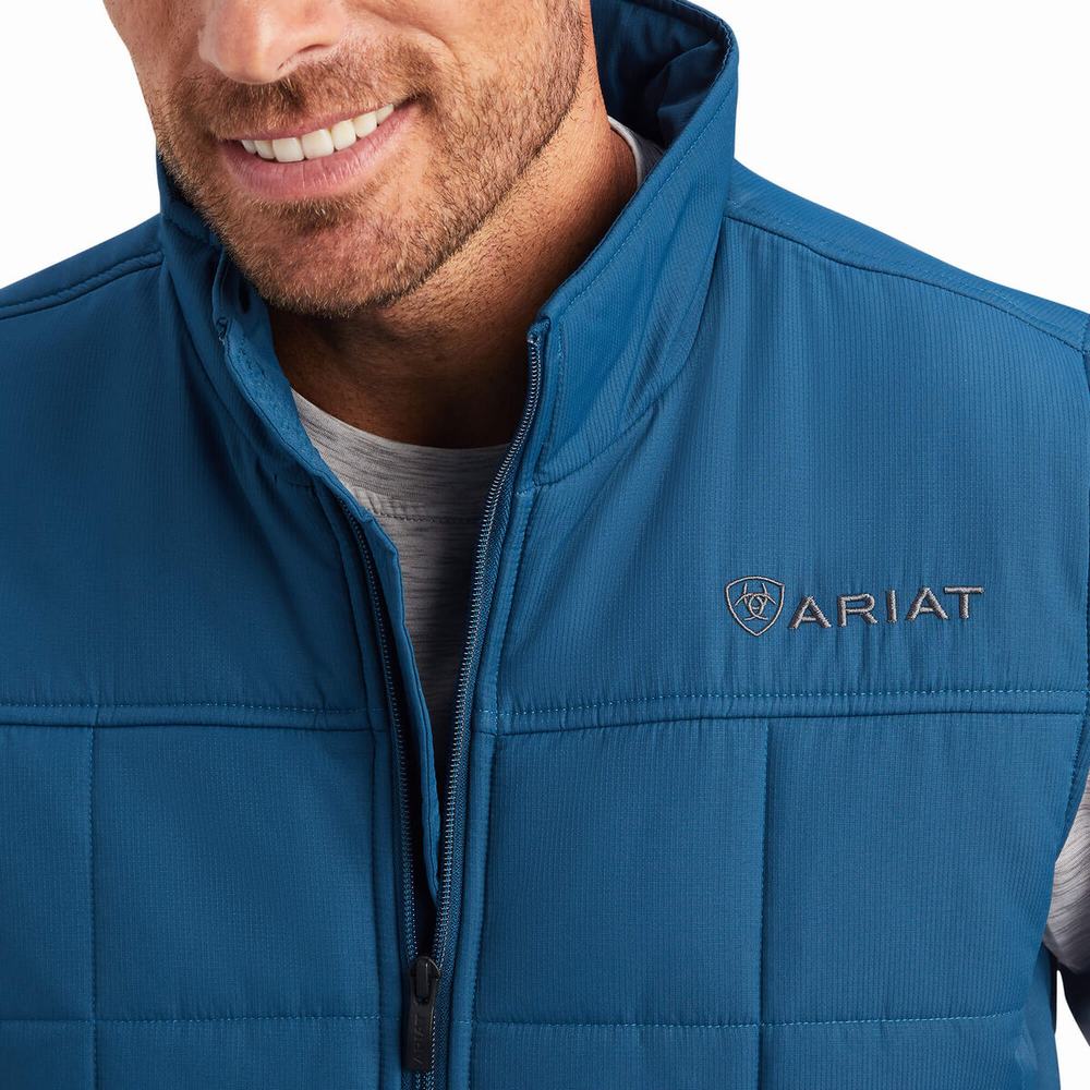 Blue Men's Ariat Crius Insulated Jackets | 7093-MFDYW