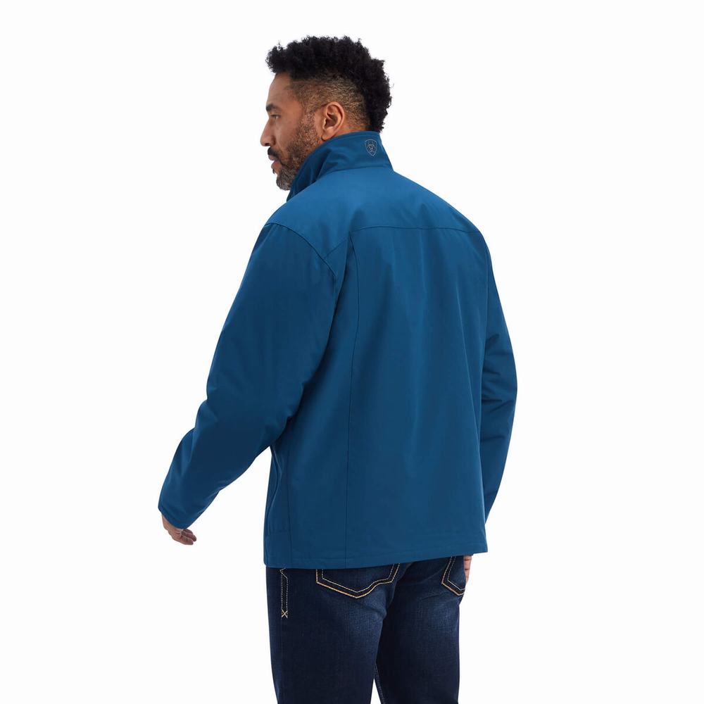 Blue Men's Ariat Tek Flex Jackets | 0798-WVQOE