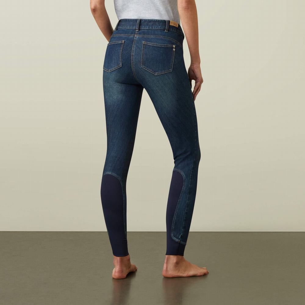 Blue Women's Ariat Halo Pants | 5072-FRBSW