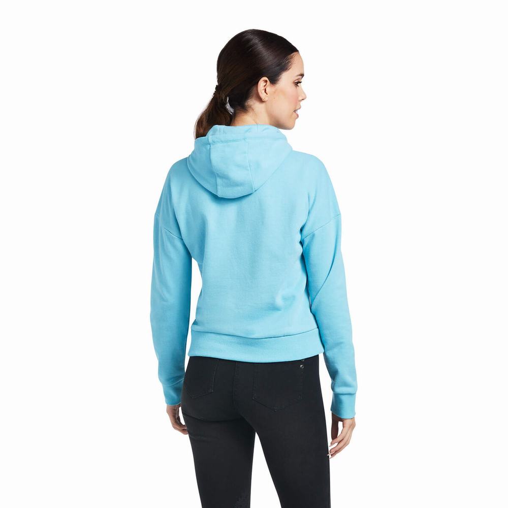 Blue Women's Ariat Just Hoodies | 2735-XVJSG