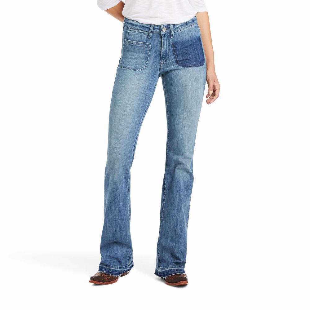 Blue Women\'s Ariat Slim Vivianne Skinny Jeans | 0792-IQMPF