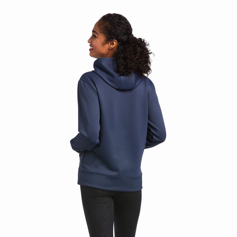 Blue Women's Ariat TEK Hoodies | 6180-ULEYH