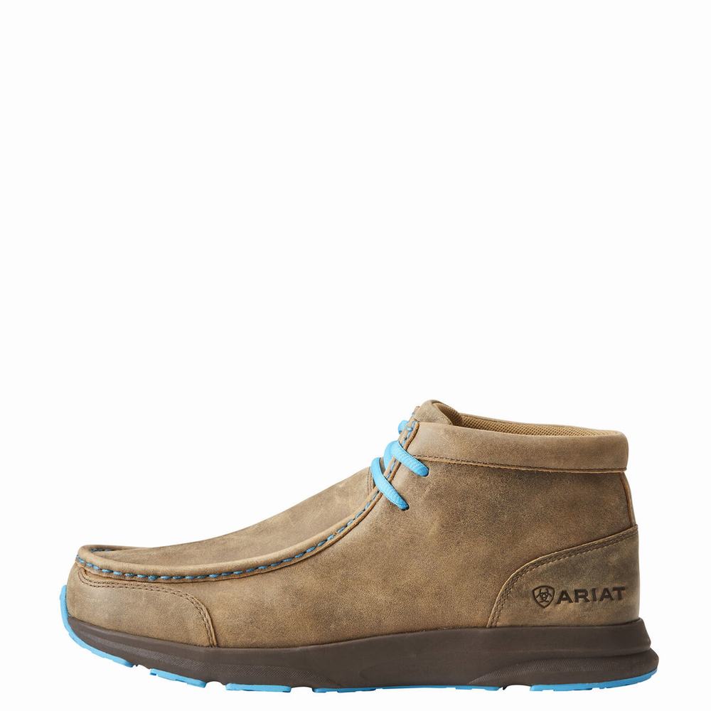 Brown Blue Men's Ariat Spitfire Sneakers | 9736-SHQLF