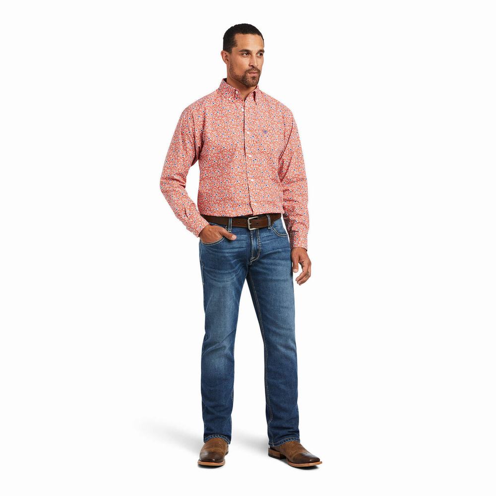 Brown Men's Ariat Alejandro Classic Fit Shirts | 7285-FWURY