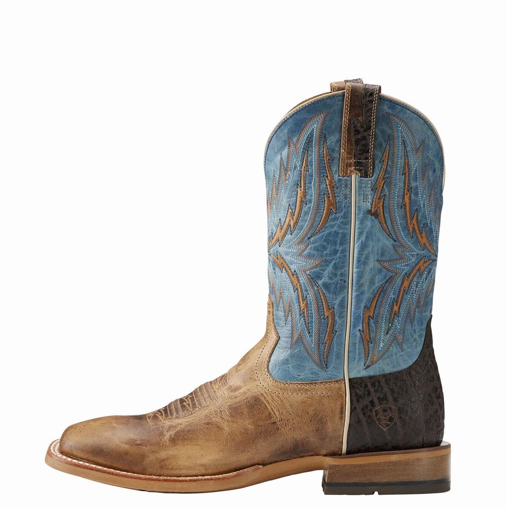 Brown Men's Ariat Arena Rebound Western Boots | 2431-WTPHM