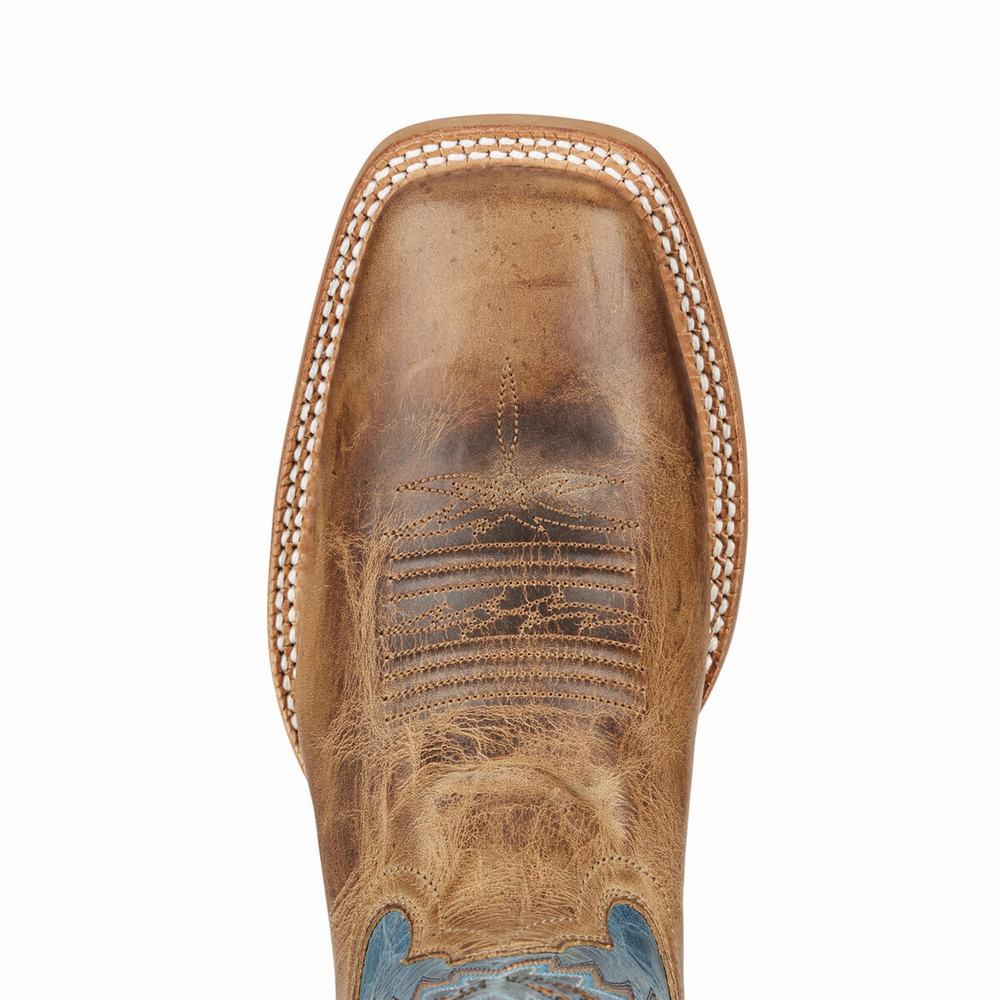 Brown Men's Ariat Arena Rebound Western Boots | 2431-WTPHM