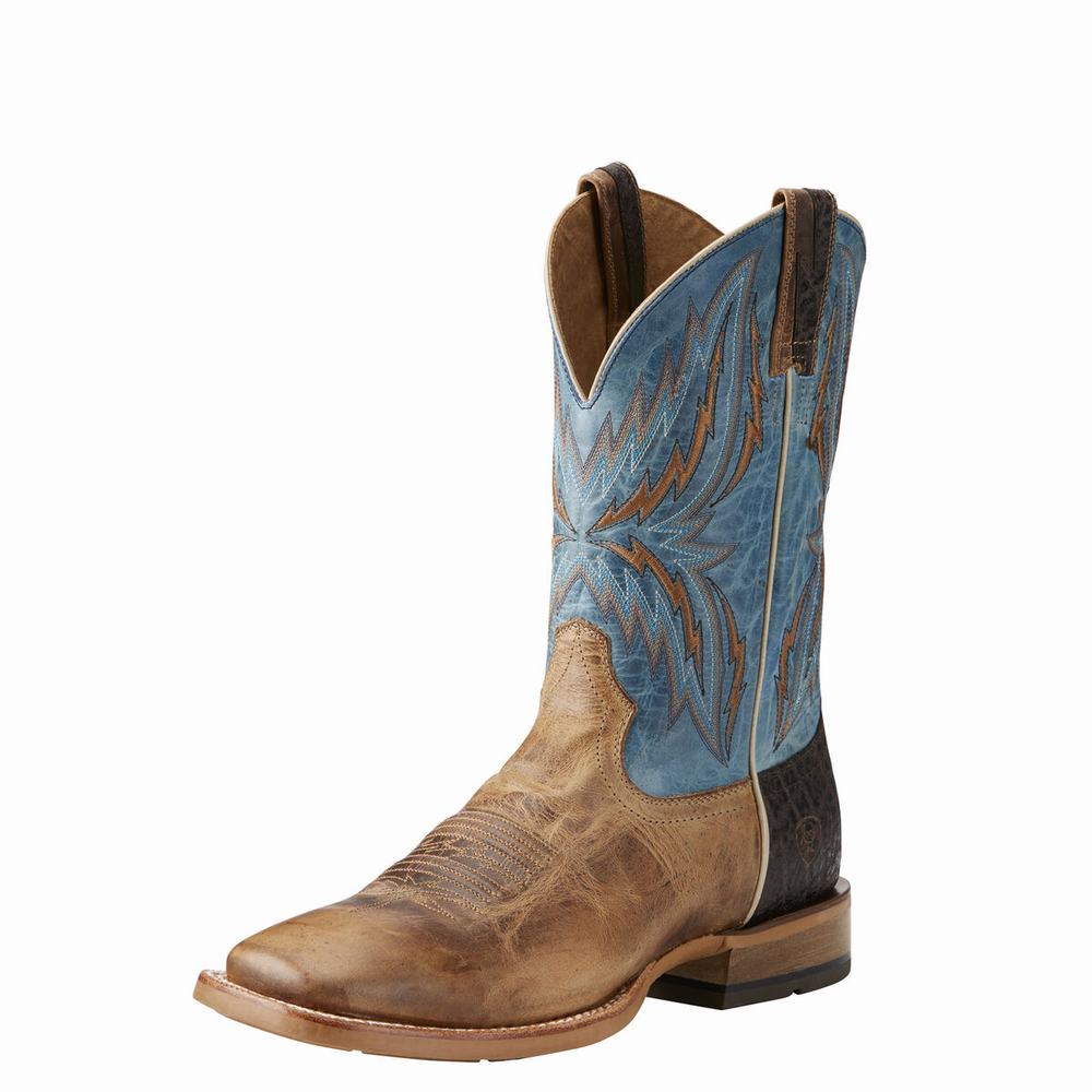 Brown Men\'s Ariat Arena Rebound Western Boots | 2431-WTPHM