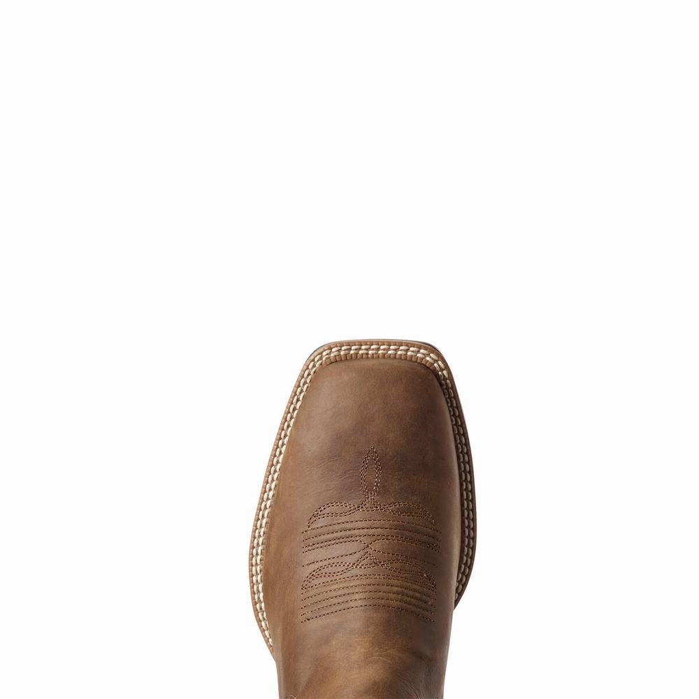 Brown Men's Ariat Booker Ultra Western Boots | 3670-YFOBM