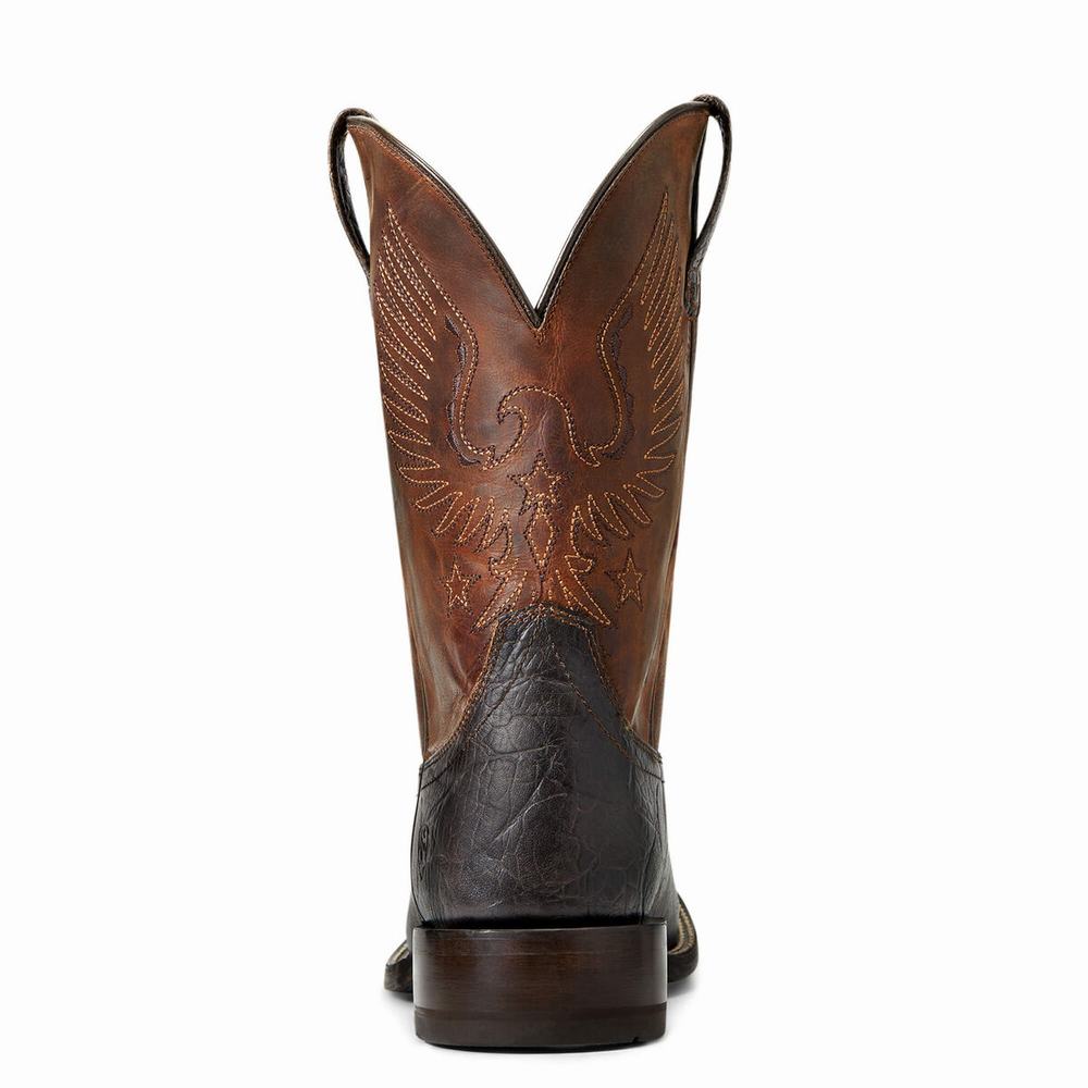 Brown Men's Ariat Circuit Eagle Western Boots | 1458-GWUIQ