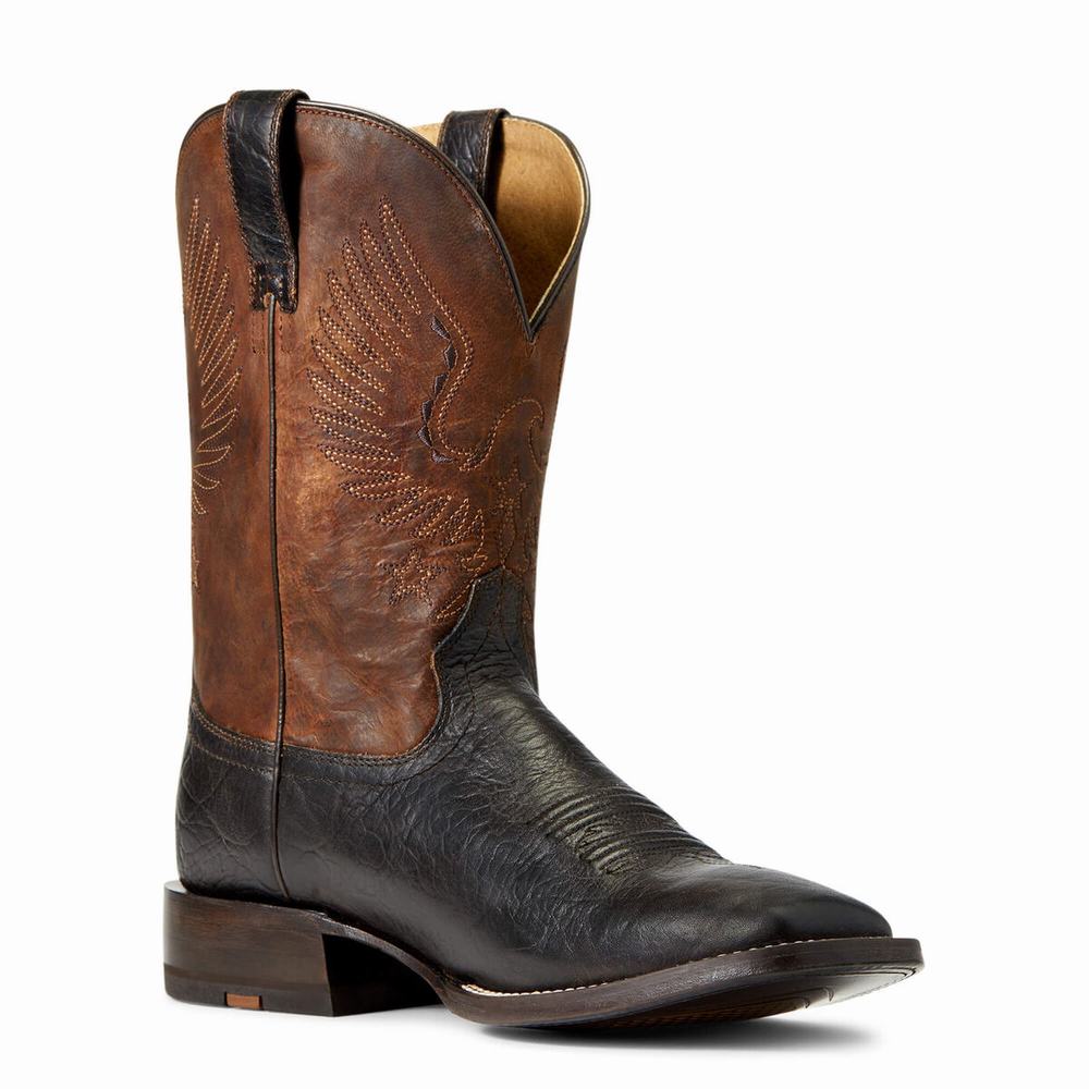 Brown Men's Ariat Circuit Eagle Western Boots | 1458-GWUIQ