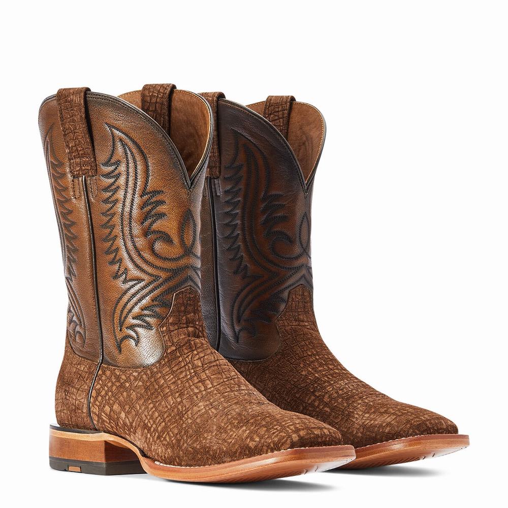 Brown Men's Ariat Circuit Paxton Western Boots | 0857-UZRJT