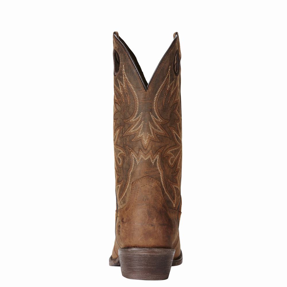 Brown Men's Ariat Circuit Striker Western Boots | 5842-WMAEX