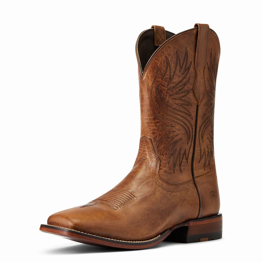 Brown Men\'s Ariat Circuit Wagner Western Boots | 5649-BFOTJ