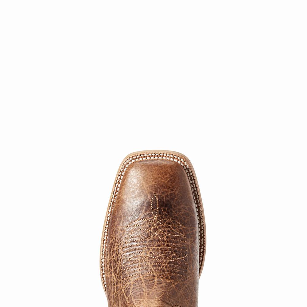 Brown Men's Ariat Cowhand Western Boots | 6293-JQEDY