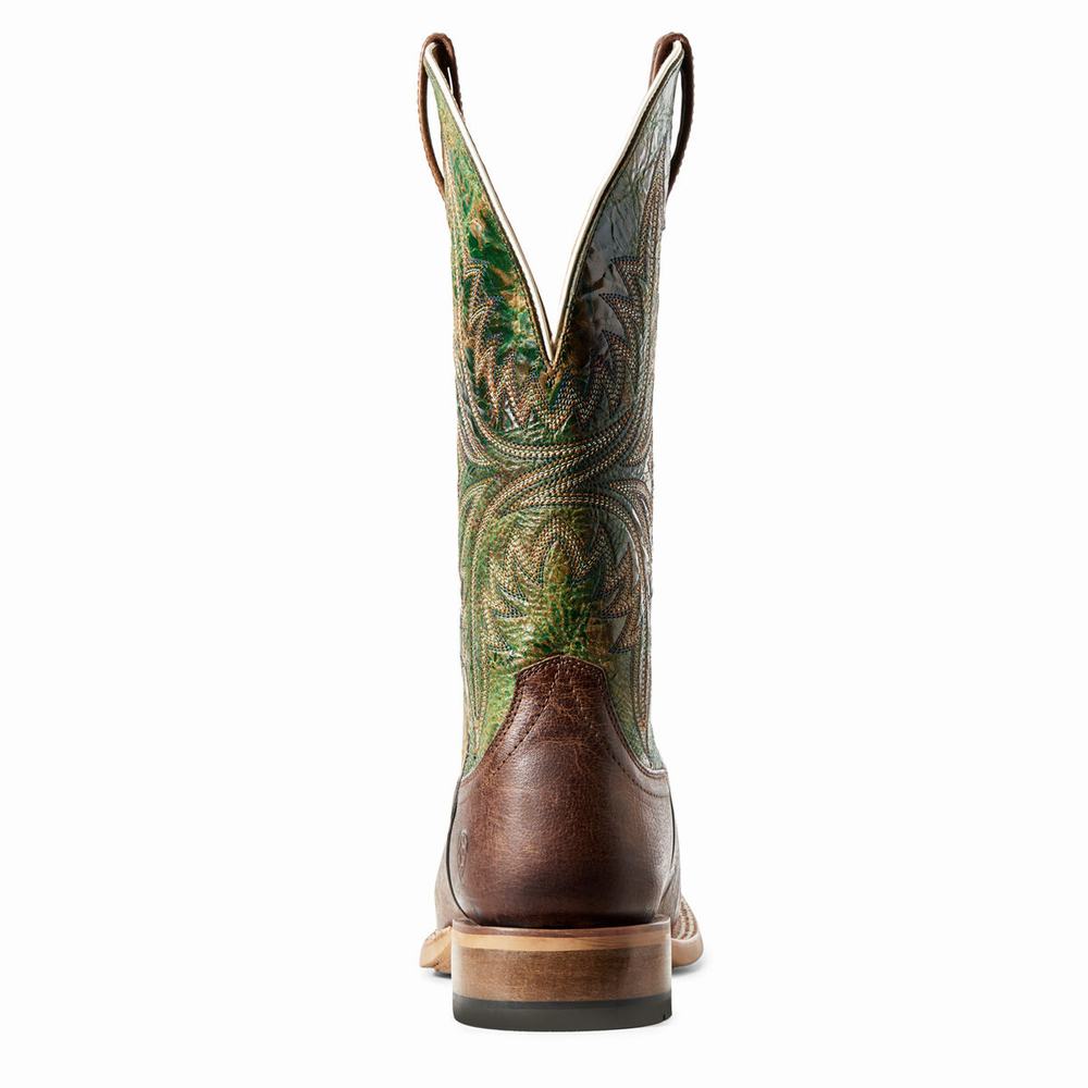 Brown Men's Ariat Cowhand Western Boots | 6293-JQEDY