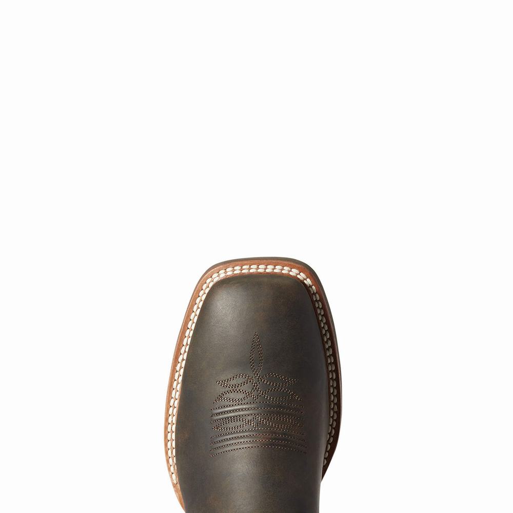 Brown Men's Ariat Creston Western Boots | 8160-TFZWI