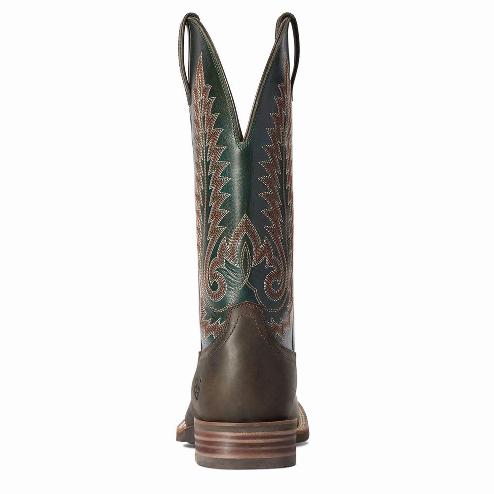 Brown Men's Ariat Creston Western Boots | 8160-TFZWI