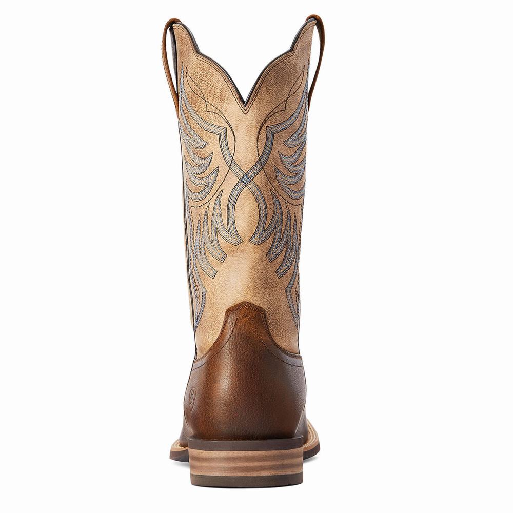 Brown Men's Ariat Everlite Blazin Western Boots | 2103-RZBVJ