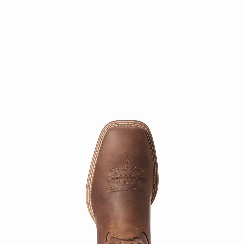 Brown Men's Ariat Everlite Fast Time Western Boots | 2670-LMGZX