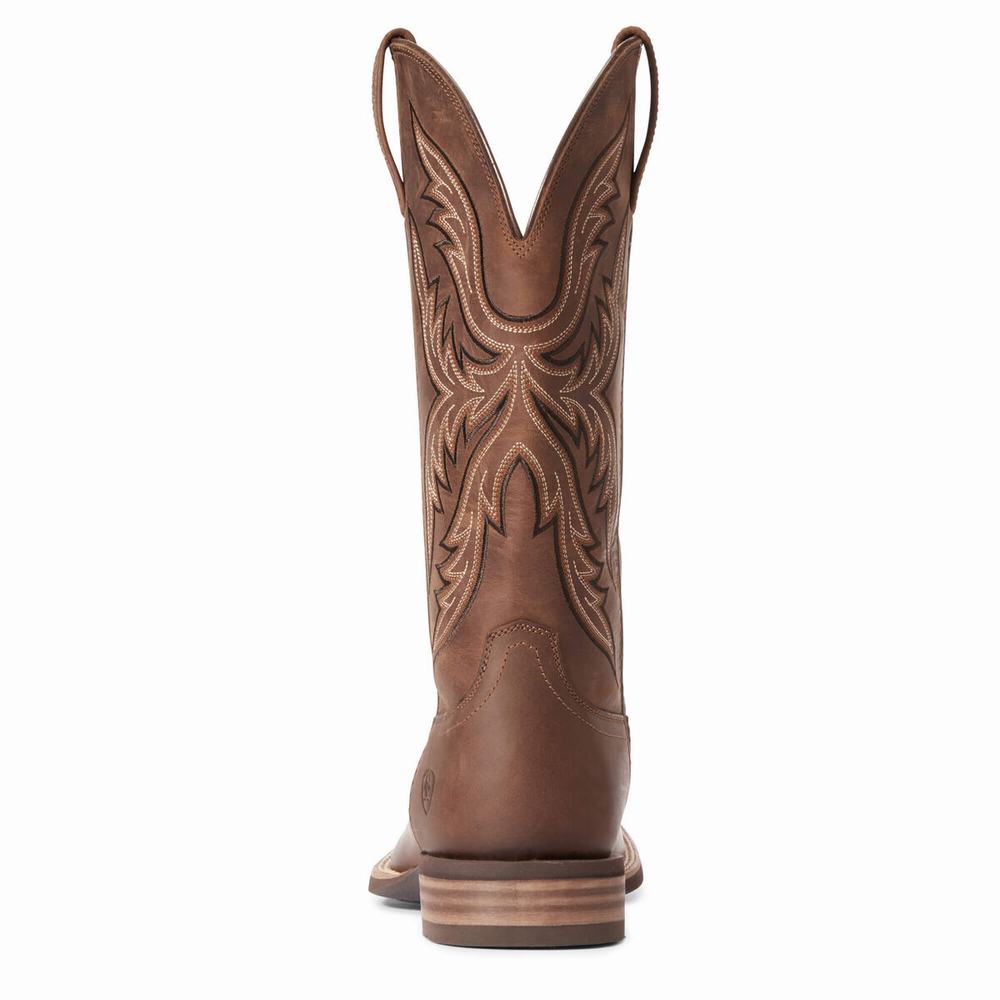 Brown Men's Ariat Everlite Fast Time Western Boots | 2670-LMGZX