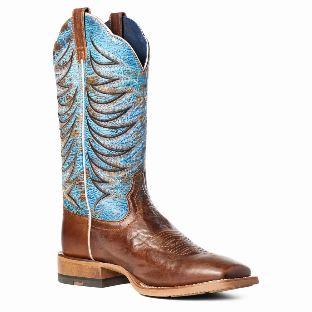 Brown Men's Ariat Firecatcher Western Boots | 2438-YVCAK