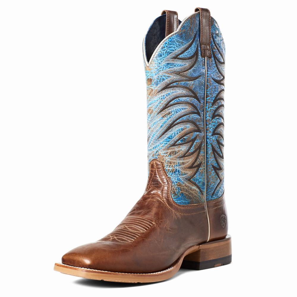 Brown Men\'s Ariat Firecatcher Western Boots | 2438-YVCAK