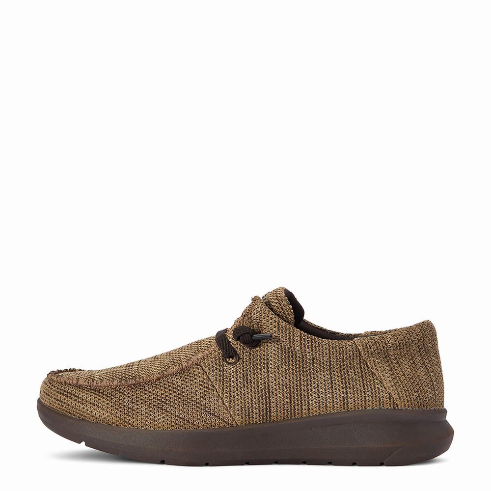 Brown Men's Ariat Hilo Stretch Lace Sneakers | 1095-QKTLW