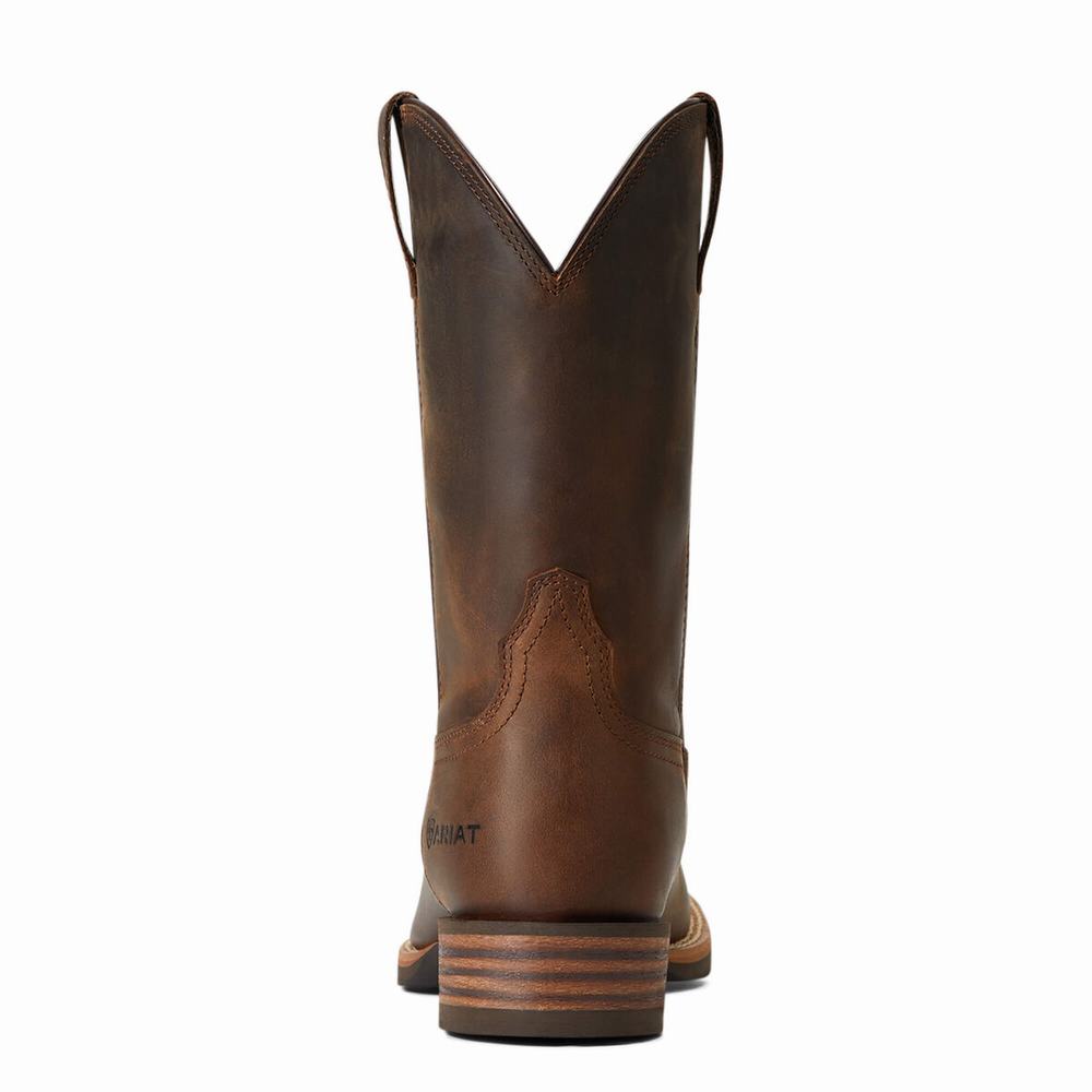 Brown Men's Ariat Hybrid Fly High Western Boots | 3087-PJZND