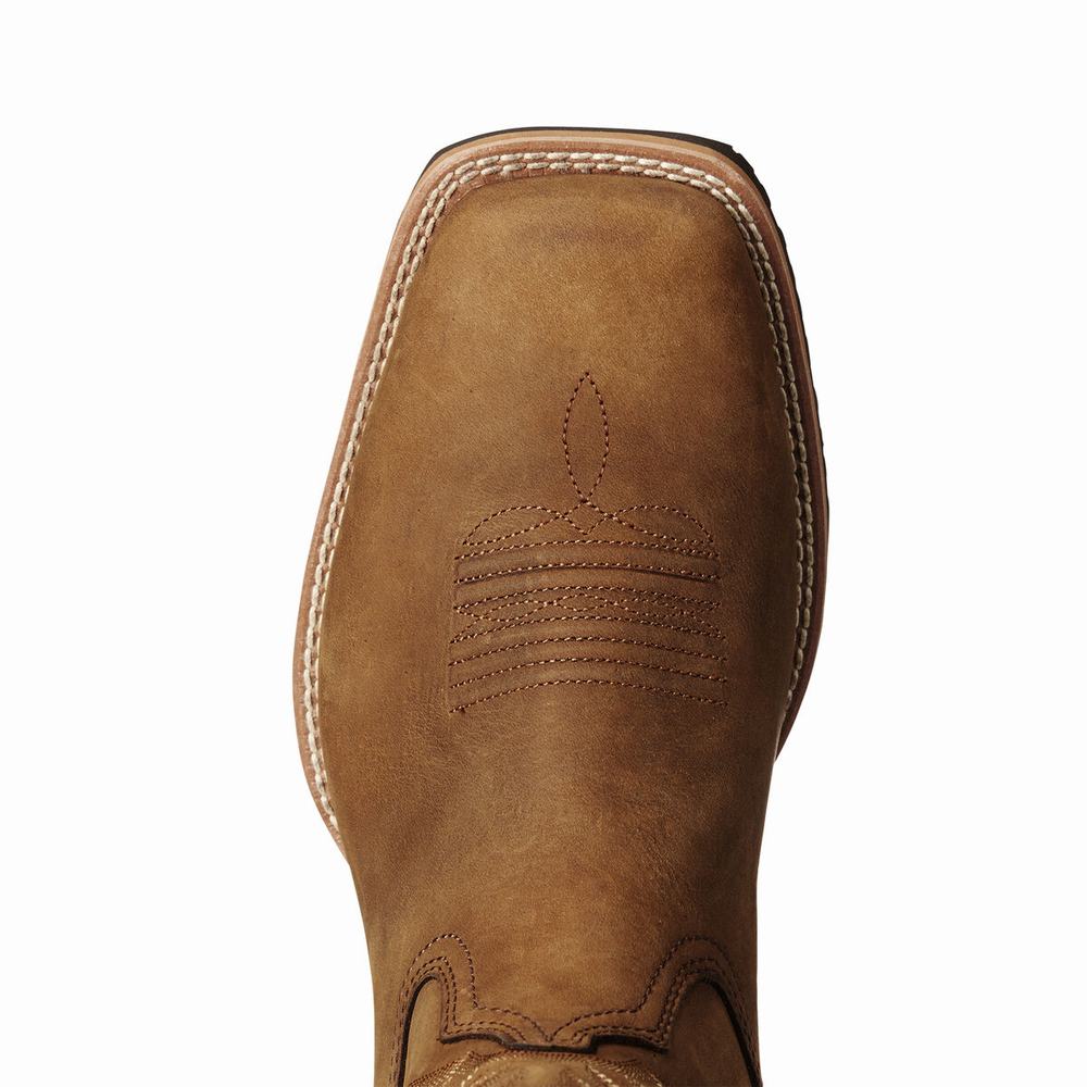 Brown Men's Ariat Hybrid Rancher Western Boots | 2681-HLNIR