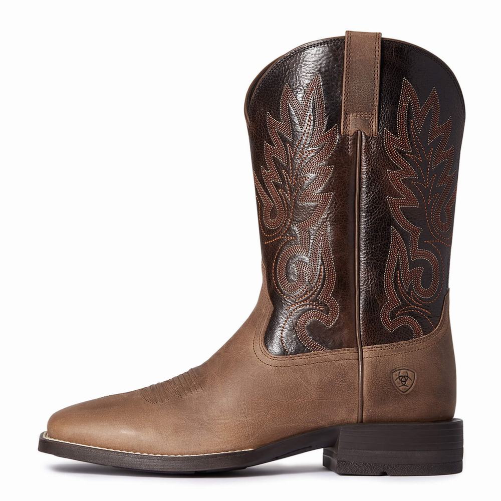 Brown Men's Ariat Layton Western Boots | 2859-PETMY