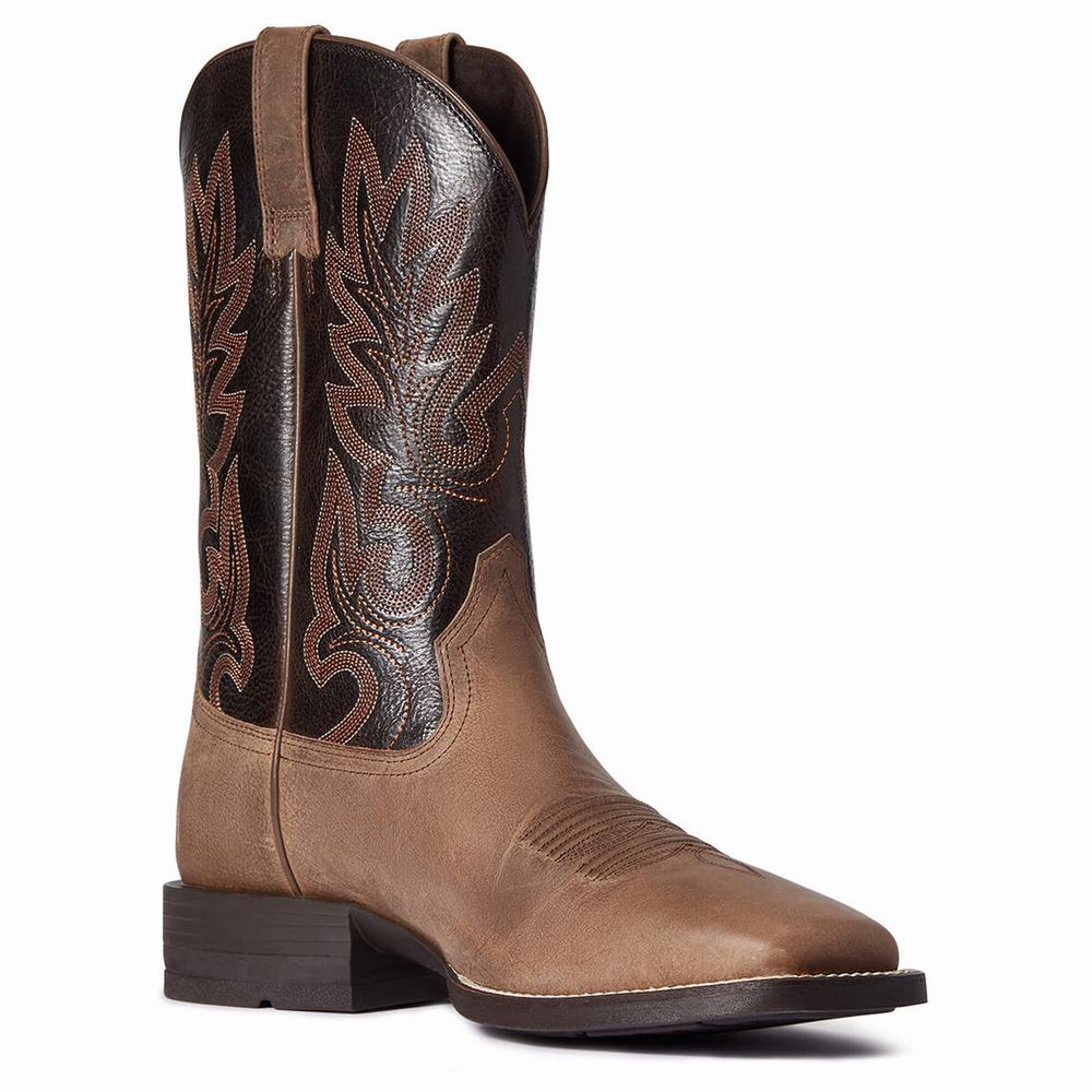 Brown Men's Ariat Layton Western Boots | 2859-PETMY