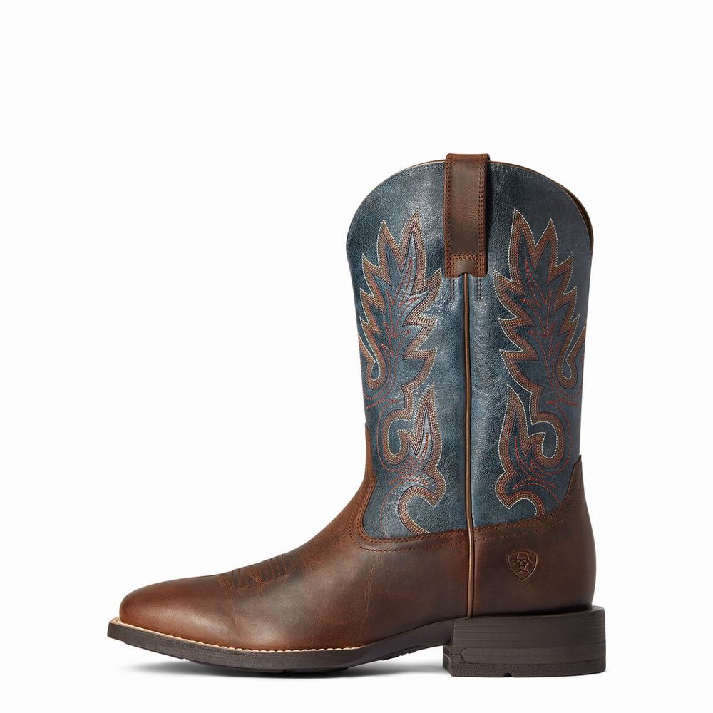 Brown Men's Ariat Layton Western Boots | 3278-ZSXLM