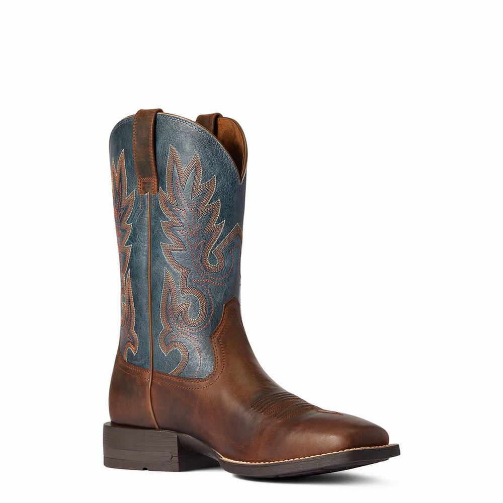 Brown Men's Ariat Layton Western Boots | 3278-ZSXLM